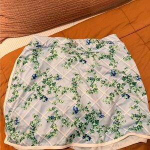 Tuckernuck Floral Blue and Green Skort